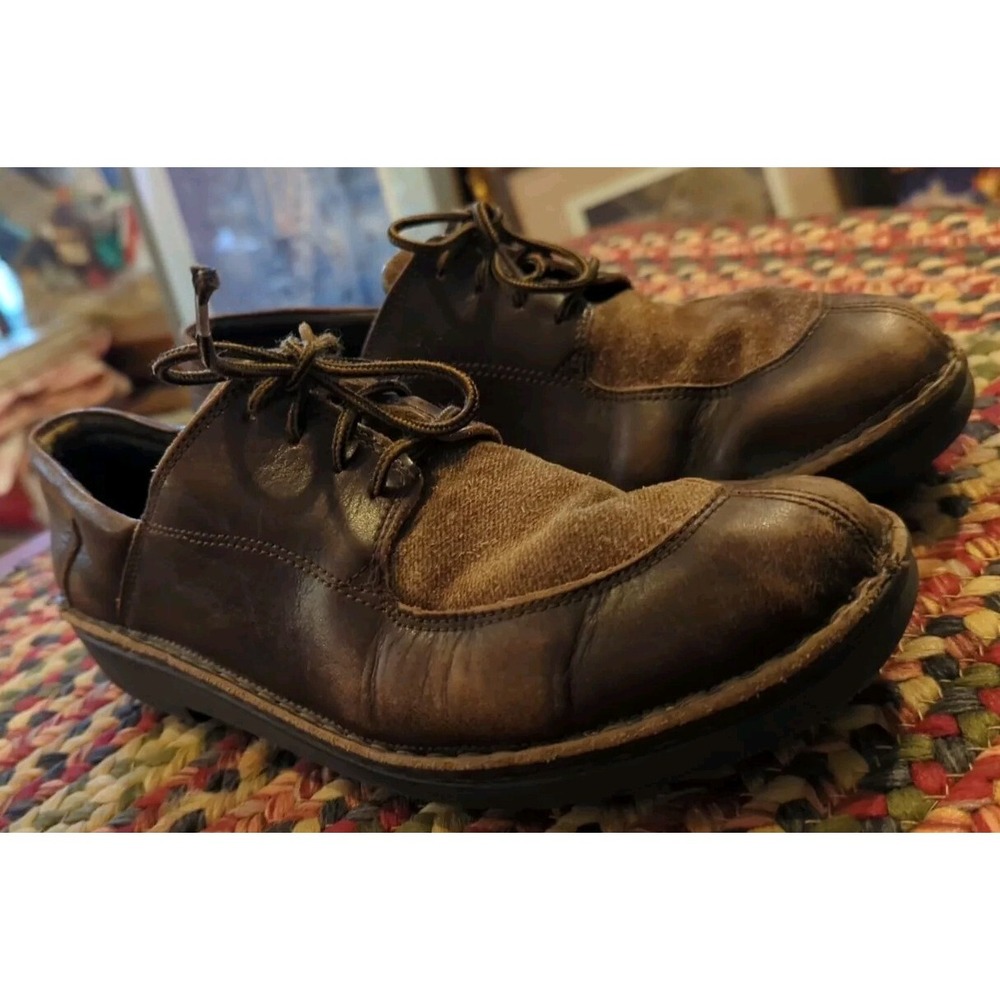 Naot Oxford Lace Up Women's 42 (11-11.5 US) Bronze Brown Distressed Leather - Picture 2 of 6